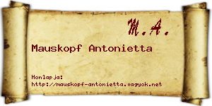 Mauskopf Antonietta névjegykártya